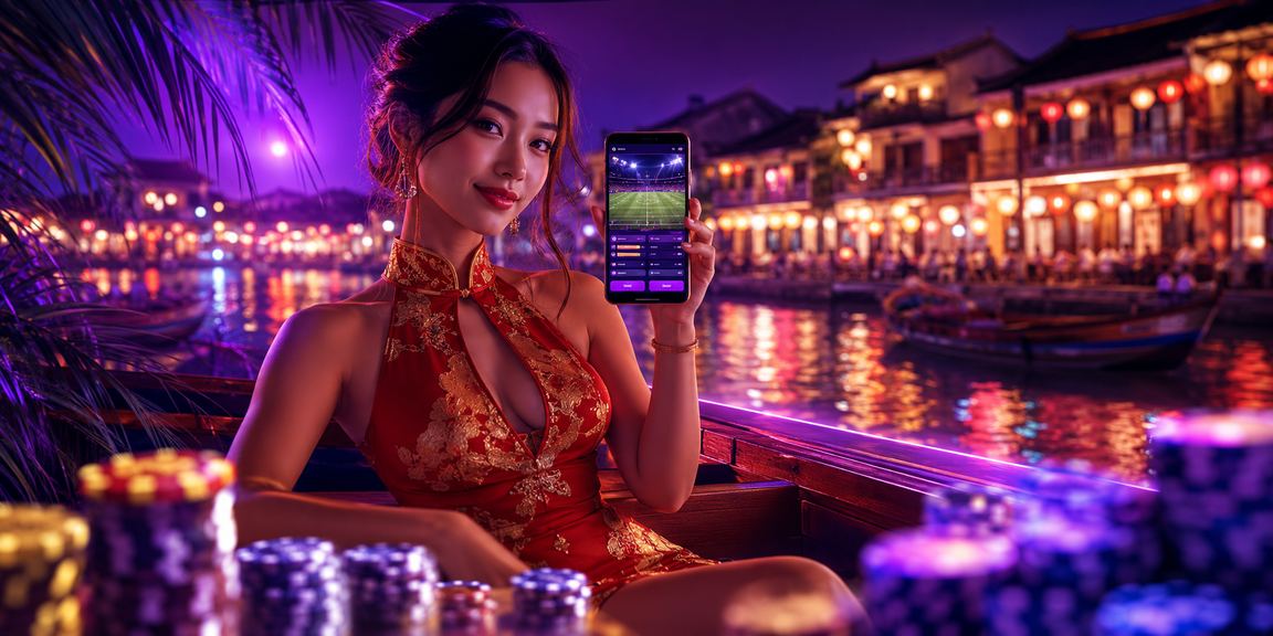 Không khí giải trí cá cược sôi động tại Việt Nam với ánh đèn neon lung linh